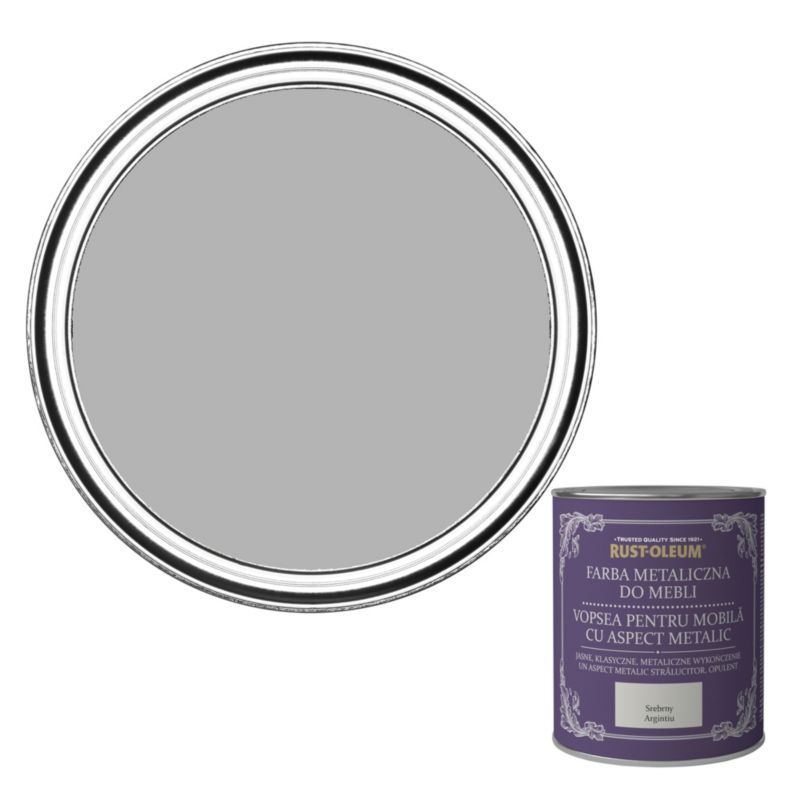 Farba do mebli Rust-Oleum srebrny metaliczny 0,125 l