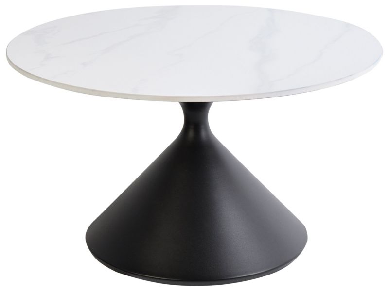Stolik kawowy ceramiczny czarny Haiwee 1 szt.