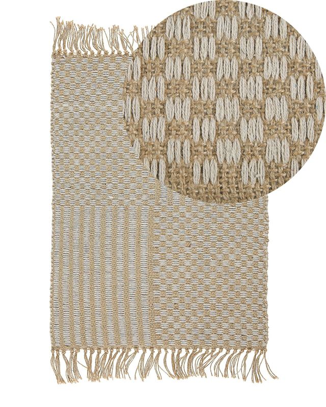 Dywan z juty 50 x 80 cm beżowy Adabag 1 szt.