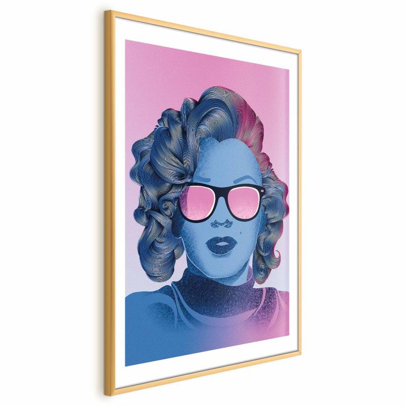 Plakat Artgeist Norma Jeane 60x90 cm z ramą złotą 1 szt
