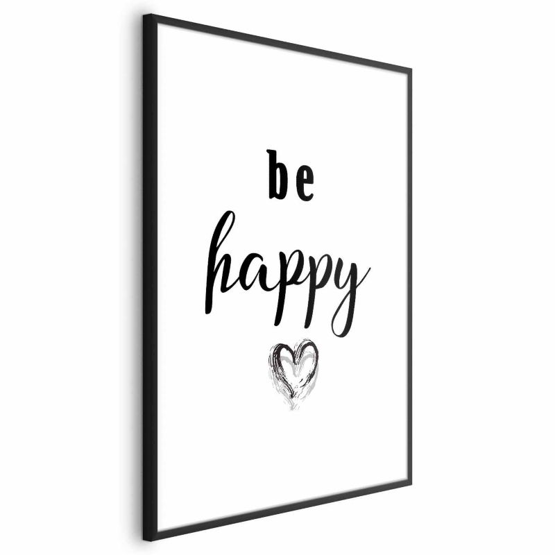 Plakat Artgeist Be happy 29,7x42 cm z ramą czarną 1 szt
