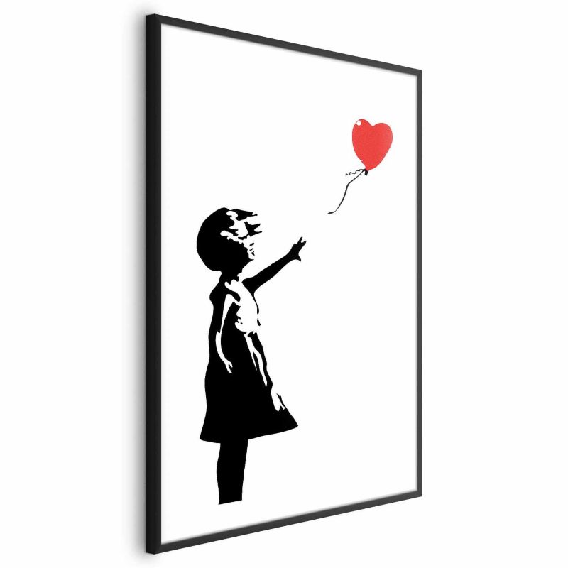Plakat Artgeist Dziewczynka z balonem 60x90 cm z ramą czarną 1 szt