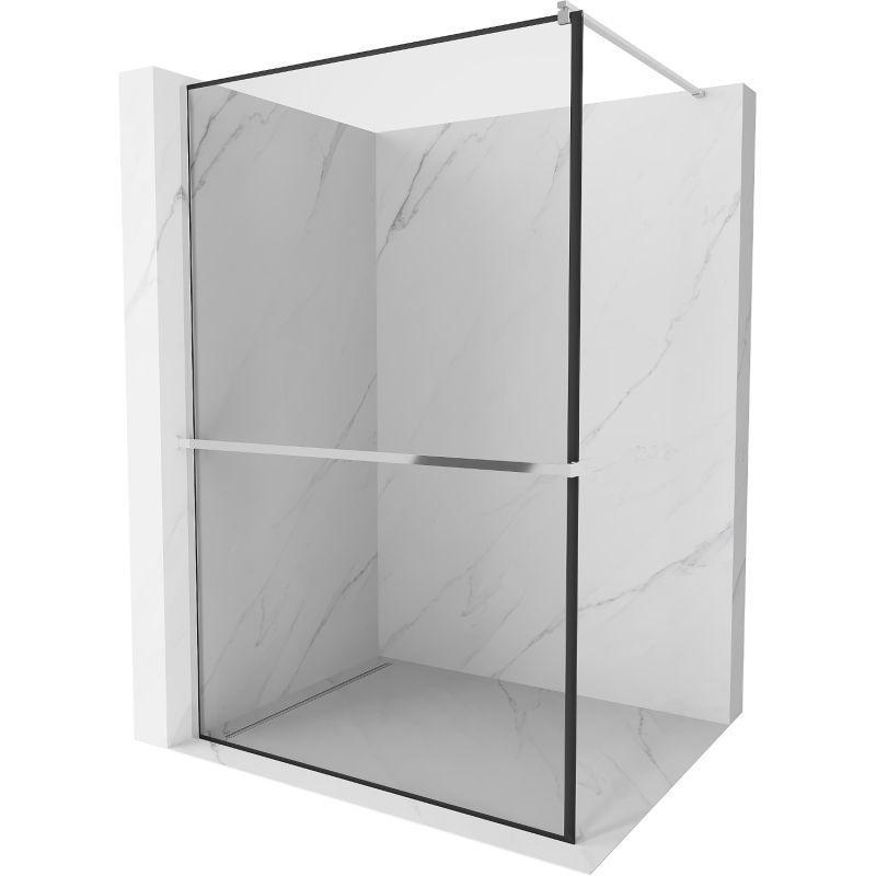 Ścianka prysznicowa Mexen Kioto+ czarny wzór 110x200cm 800-110-121-01-70 1 szt.