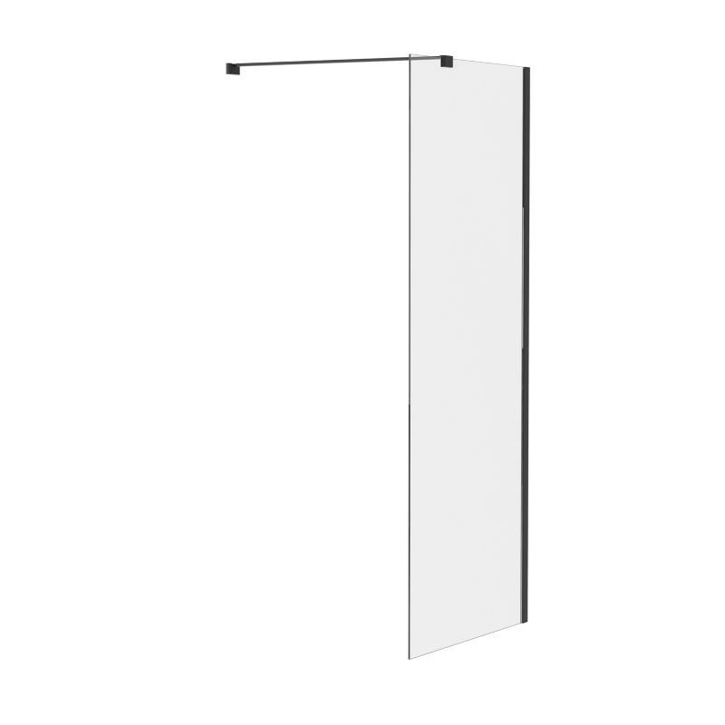 Nowoczesna kabina/ścianka prysznicowa Ravak Walk-In Air Wall 110 czarny szkło transparent 1 szt