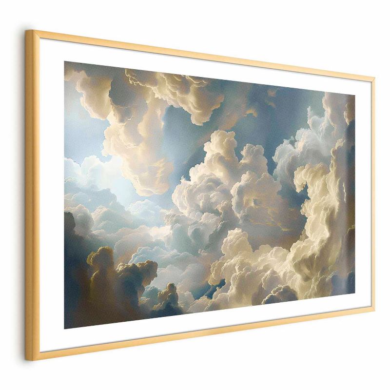 Plakat Artgeist Słońce i cienie 30x21 cm z ramą złotą 1 szt
