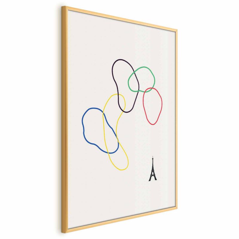 Plakat Artgeist Kolorowe koła 21x30 cm z ramą złotą 1 szt