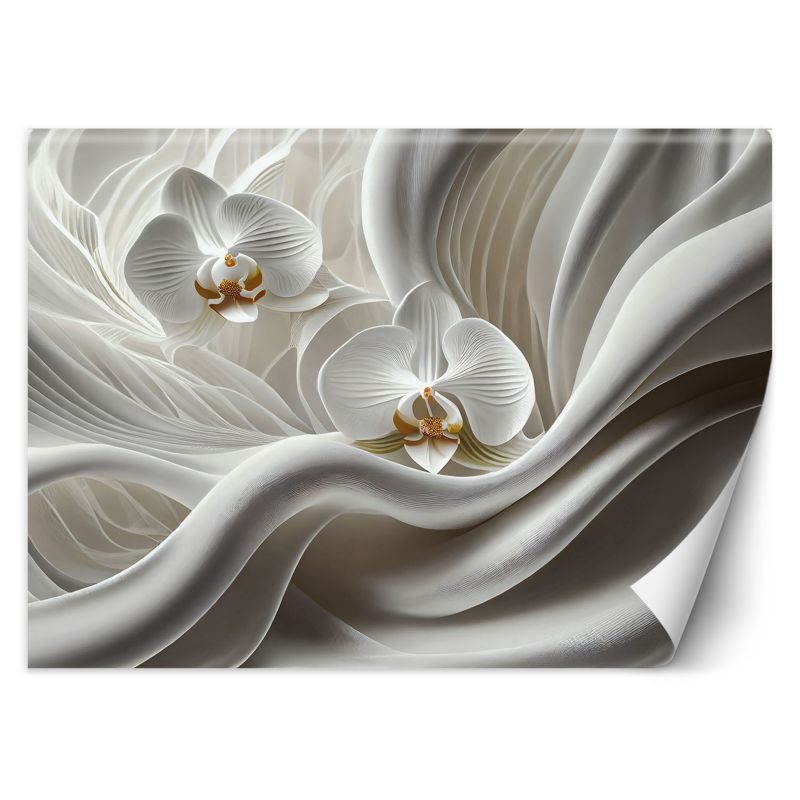 Fototapeta Feeby Biała orchidea i abstrakcja 3D 400x280 1 szt