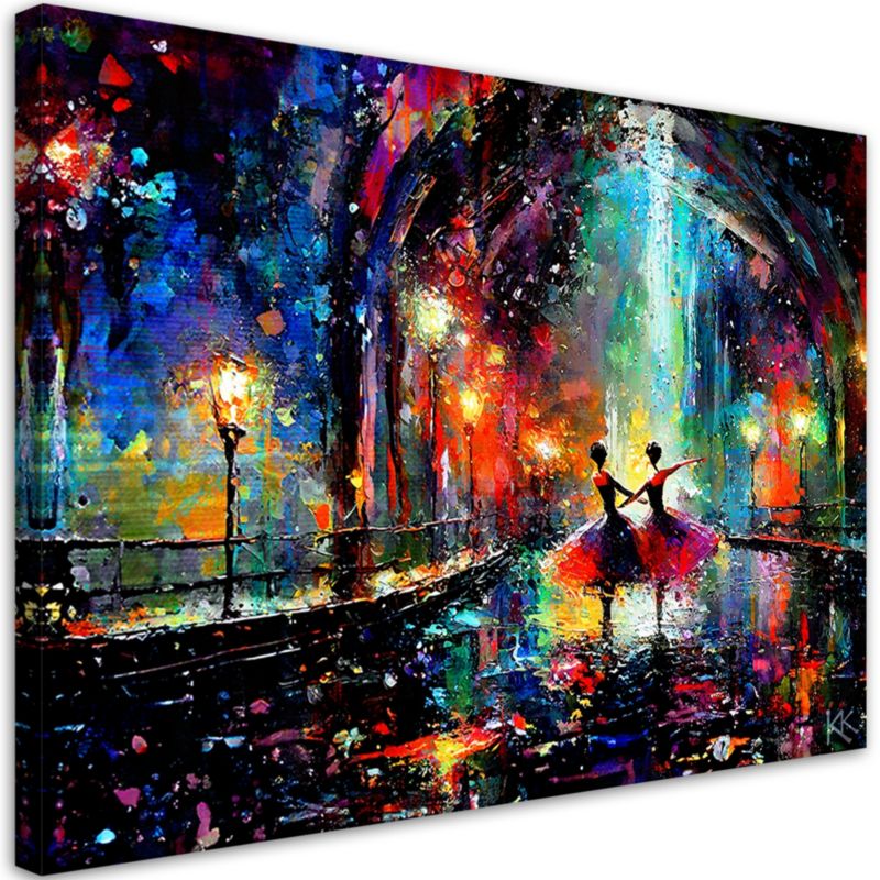 Obraz do salonu sypialni Feeby Baletnice Muzyka Taniec Kolorowy 120x80cm 1szt