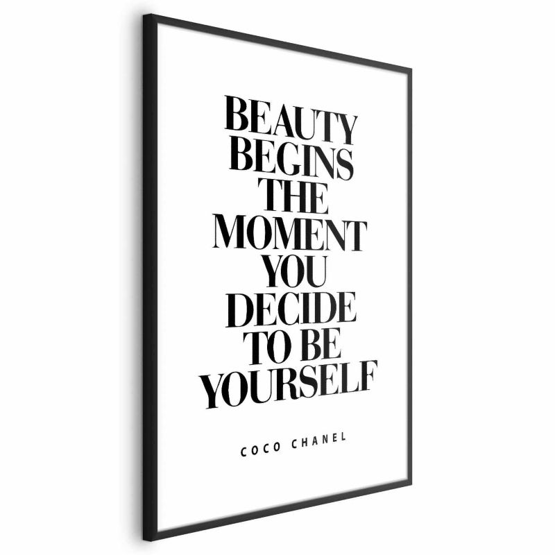 Plakat Artgeist Coco Chanel 40x60 cm z ramą czarną 1 szt