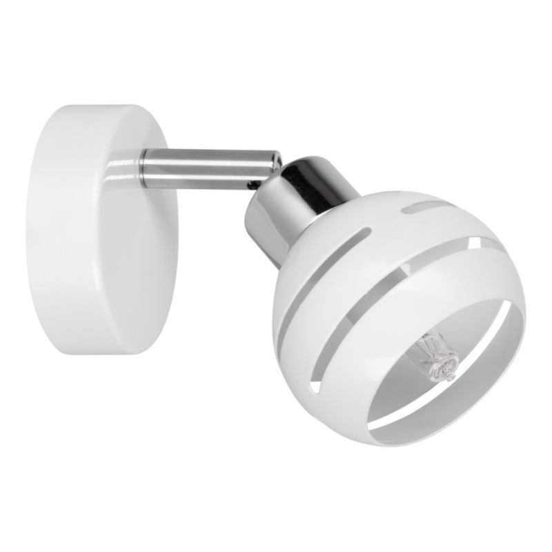 Kinkiet SPOT Light 1xG9 Max.28W Kompozycja Chromu i Bieli w Klasycznym Stylu, Polski Producent, 1 szt.