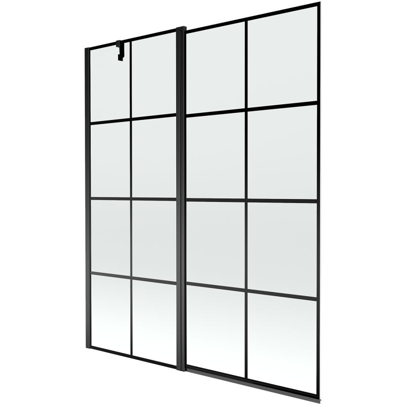 Parawan nawannowy ruchomy Mexen Flip czarny wzór 140x150 cm 1 szt.