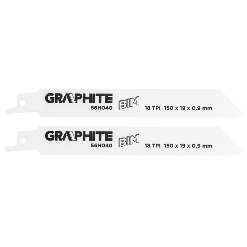 Brzeszczoty do piły szablastej GRAPHITE BIM, 150 x 19 x 0.9 mm, 18TPI 1 kpl