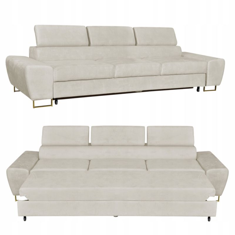 Sofa kanapa do salonu rozkładana Family Meble Bosso szara 1szt
