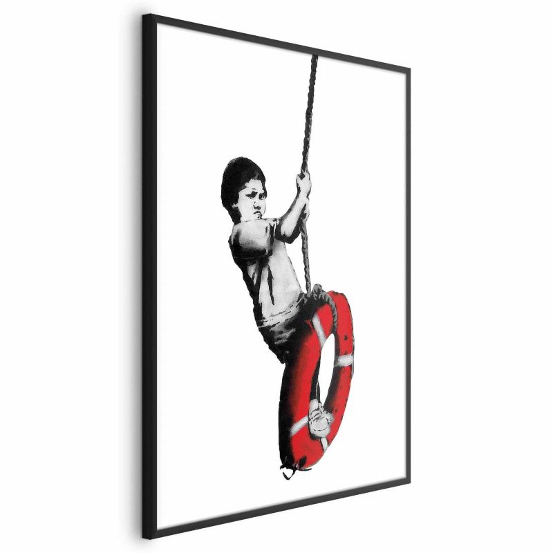 Plakat Artgeist Banksy: Chłopiec 21x30 cm z ramą czarną 1 szt