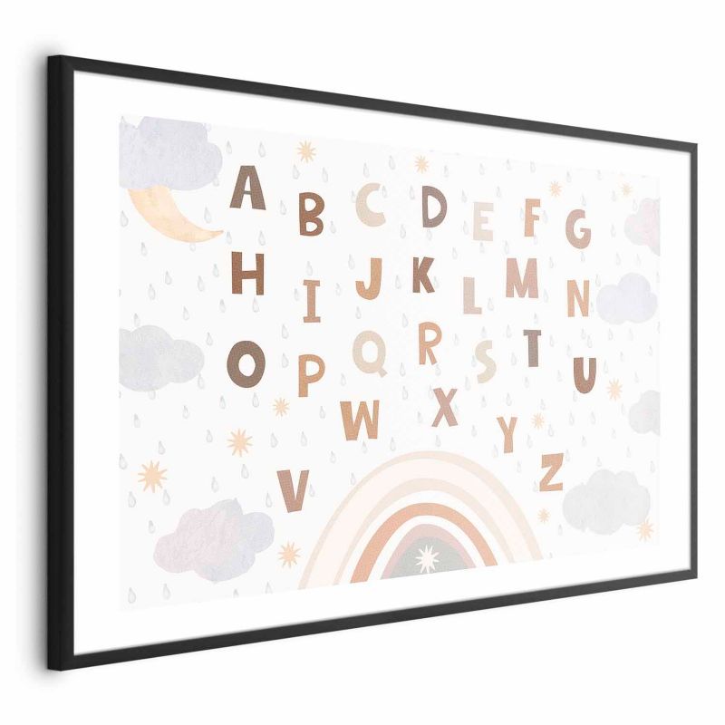 Plakat Artgeist Literki 42x29,7 cm z ramą czarną 1 szt
