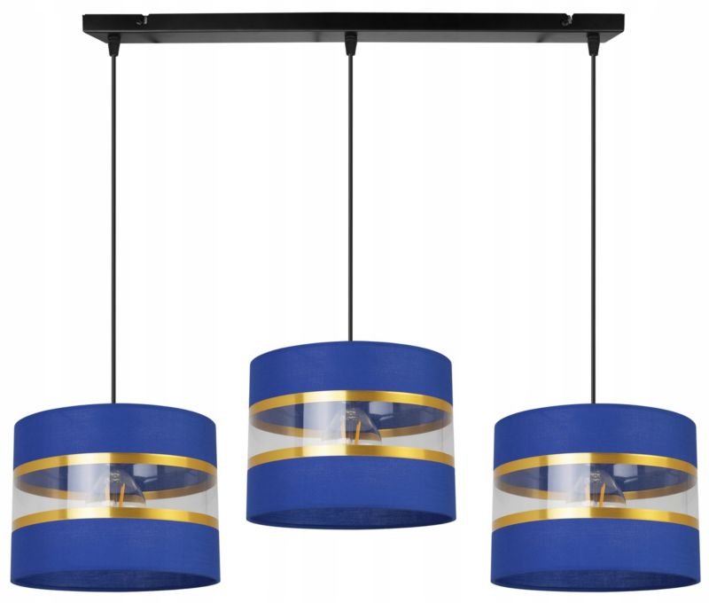 Lampa sufitowa wisząca Light Home LH Elegance Gold 3x E27 60W granatowy/czarny 1szt.