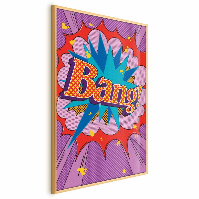 Plakat Artgeist Bang 29,7x42 cm z ramą złotą 1 szt
