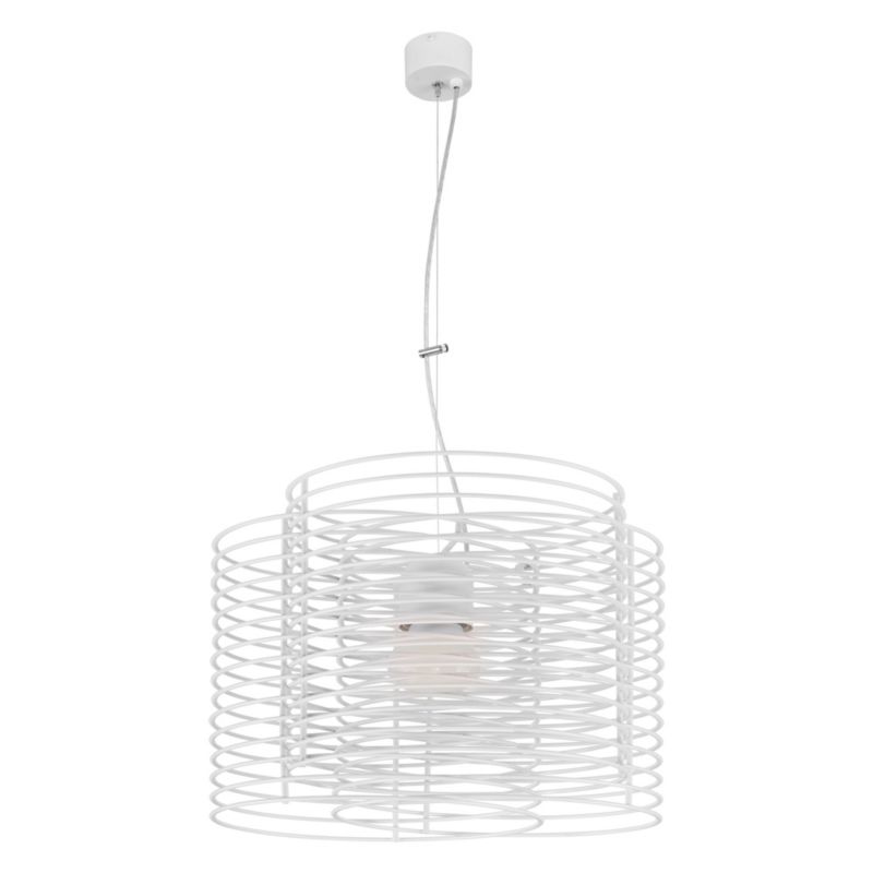 Lampa Wisząca SPOT Light 1xE27 Max.60W Połączenie Stali i Bieli w Abstrakcyjnym Designie, 1 szt.