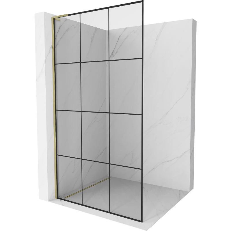 Ścianka prysznicowa Mexen Kioto L czarny wzór 100x200 cm 800-100-103-50-77 1 szt.