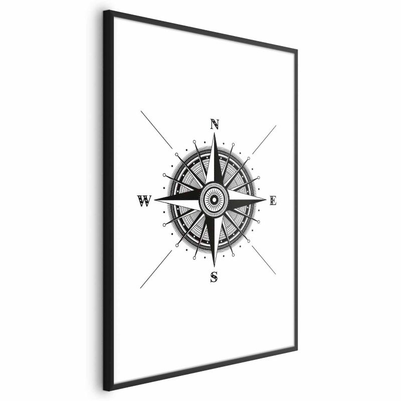 Plakat Artgeist Kompas 60x90 cm z ramą czarną 1 szt