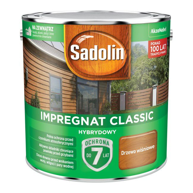 Impregnat do drewna Sadolin Hybrydowy drzewo wiśniowe 2,5 l