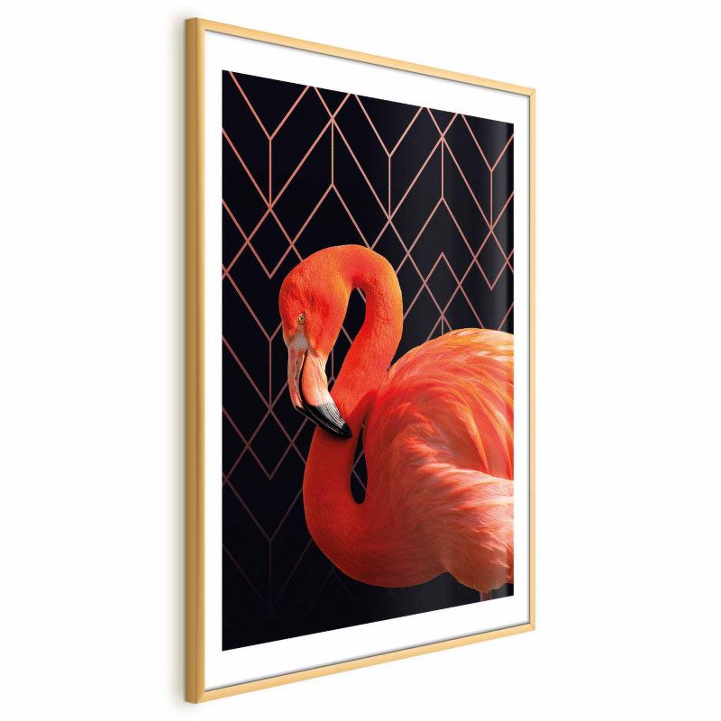 Plakat Artgeist Flaming solo 29,7x42 cm z ramą złotą 1 szt