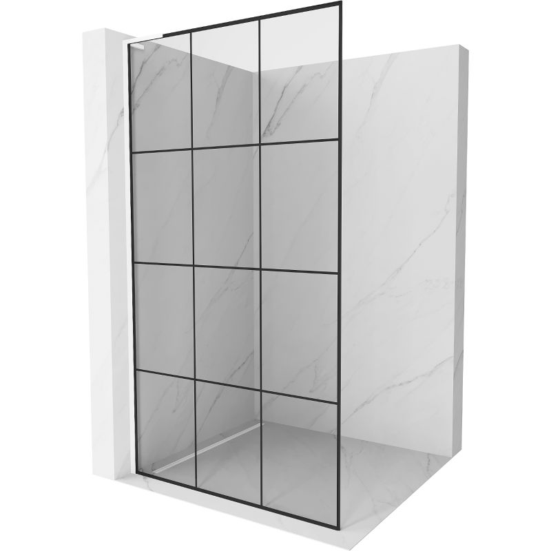 Ścianka prysznicowa Mexen Kioto L czarny wzór 110 x 200 cm 800-110-103-20-77 1 szt.