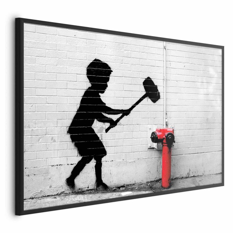 Plakat Artgeist Zniszczyć hydrant 42x29,7 cm z ramą czarną 1 szt