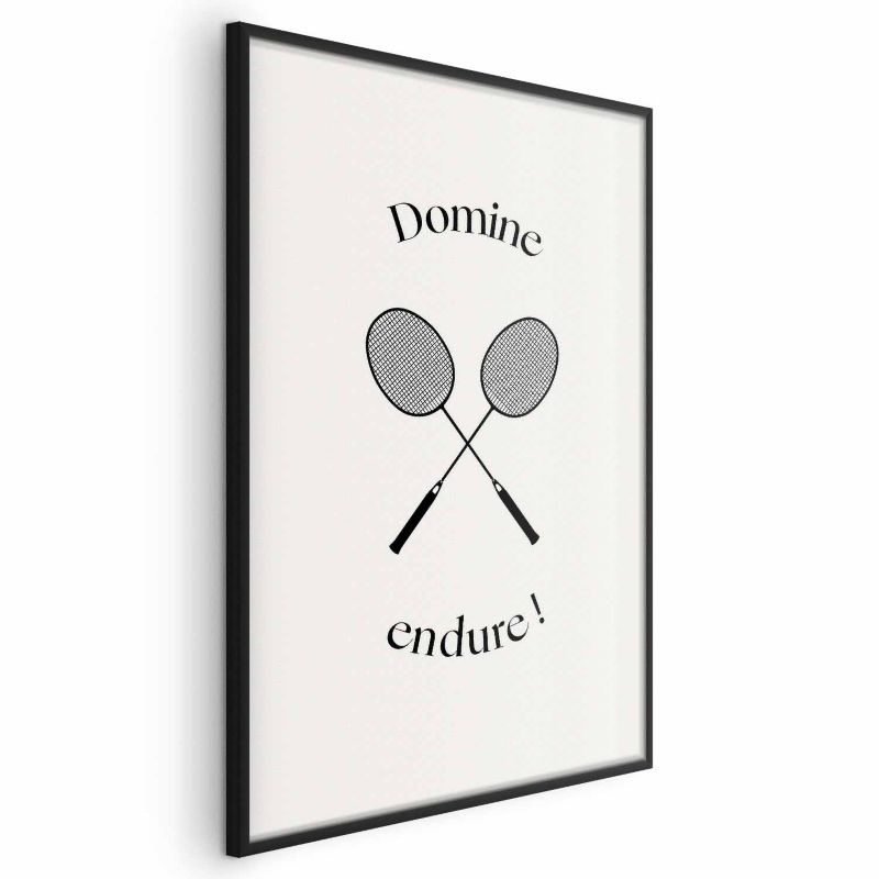 Plakat Artgeist Rakiety do badmintona 40x60 cm z ramą czarną 1 szt