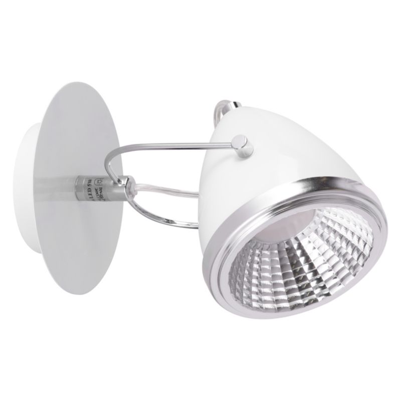 Kinkiet SPOT Light 1xGU10 LED 6W Klasyczne Połączenie Chromu i Bieli, Polski Producent, 1 szt.