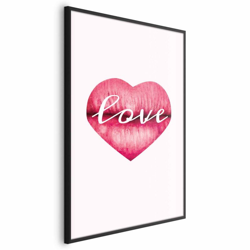 Plakat Artgeist Miłosne usta 40x60 cm z ramą czarną 1 szt