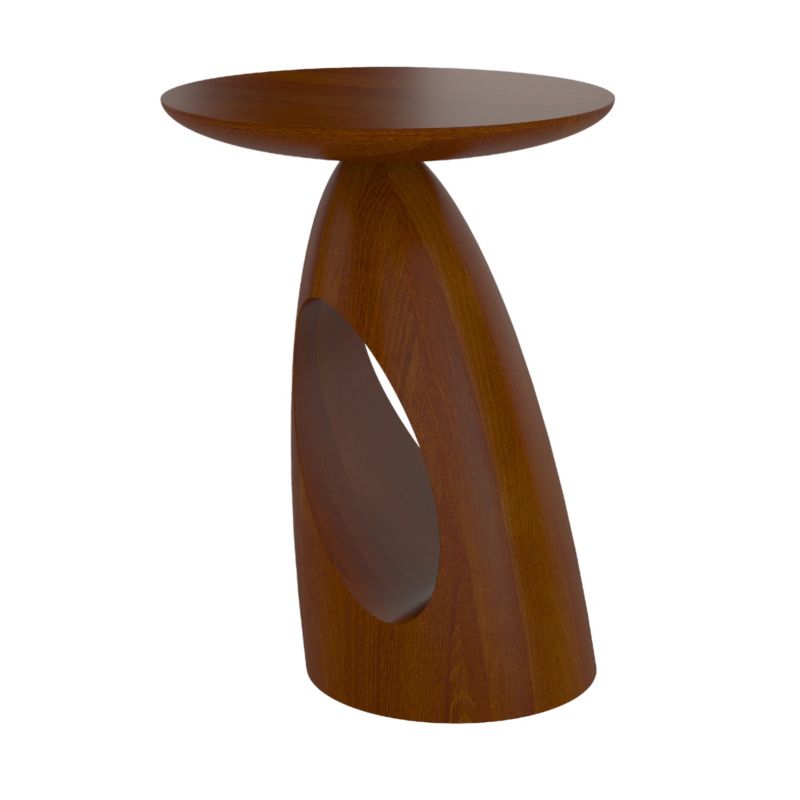 Stolik drewniany Kayani Island wys. 40 cm orzech 1 szt.