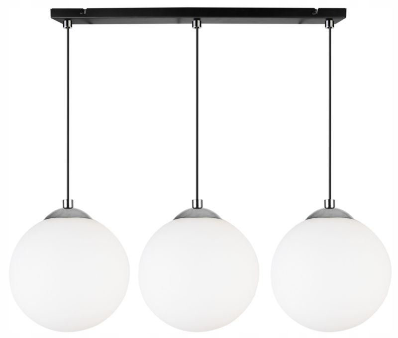 Lampa sufitowa wisząca Light Home LH Florence 3x E27 60W czarny/chrom 18cm 1szt.