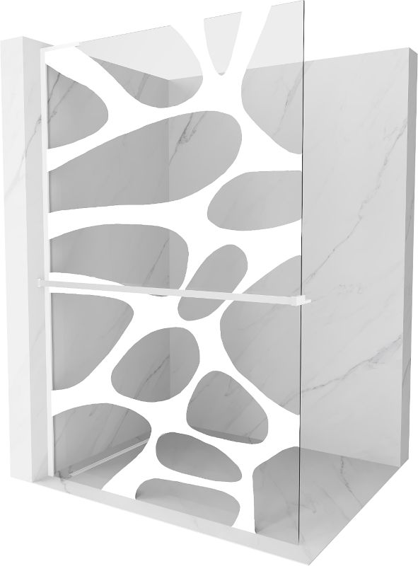 Ścianka prysznicowa Mexen Kioto+ L biały wzór 100x200 cm 800-100-123-20-97 1 szt.