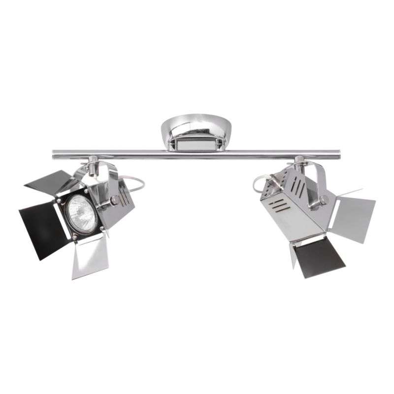 Lampa Sufitowa SPOT Light 2xGU10 5W Elegancki Chrom w Nowoczesnym Stylu, Polski Producent, 1 szt.