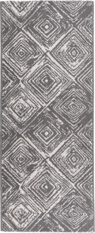 Chodnik Multidecor Norway 67 x 160 cm kwadraty szary 1 szt.