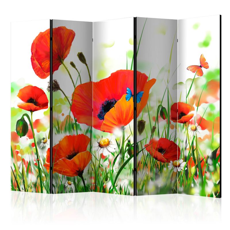 Parawan dwustronny Artgeist Kwiaty 225x172 cm Kwiaty 1 szt