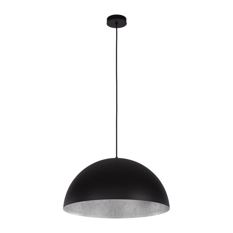 Lampa Wisząca średnica 90cm SPOT Light 1xE27 Max.60W Czarny Klosz ze Srebrnym Wnętrzem, Polski Producent, 1 szt.