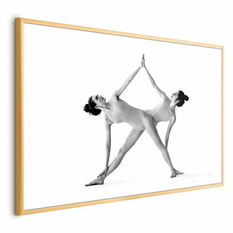 Plakat Artgeist Joga 90x60 cm z ramą złotą 1 szt