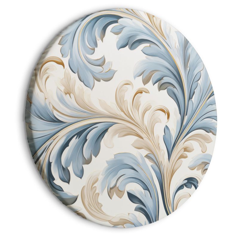 Obraz owalny Artgeist Barokowe ornamenty 60 x 60 cm płótno włoskie 1 szt