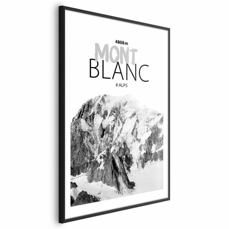 Plakat Artgeist Mont Blanc 21x30 cm z ramą czarną 1 szt