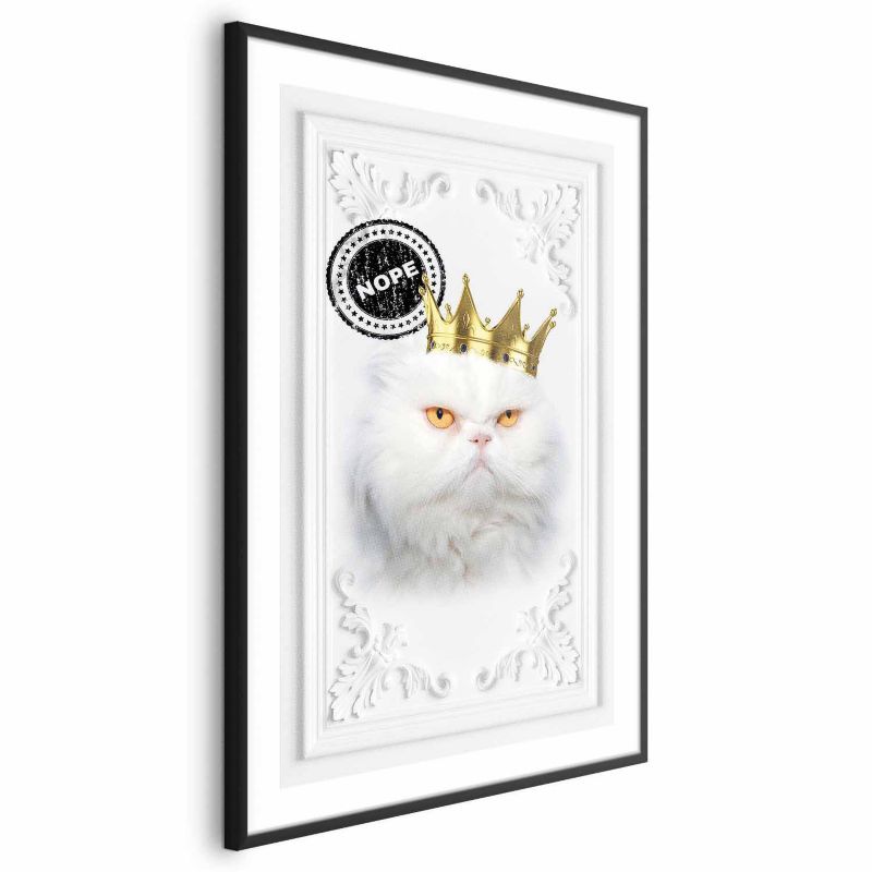 Plakat Artgeist Król kot 40x60 cm z ramą czarną 1 szt