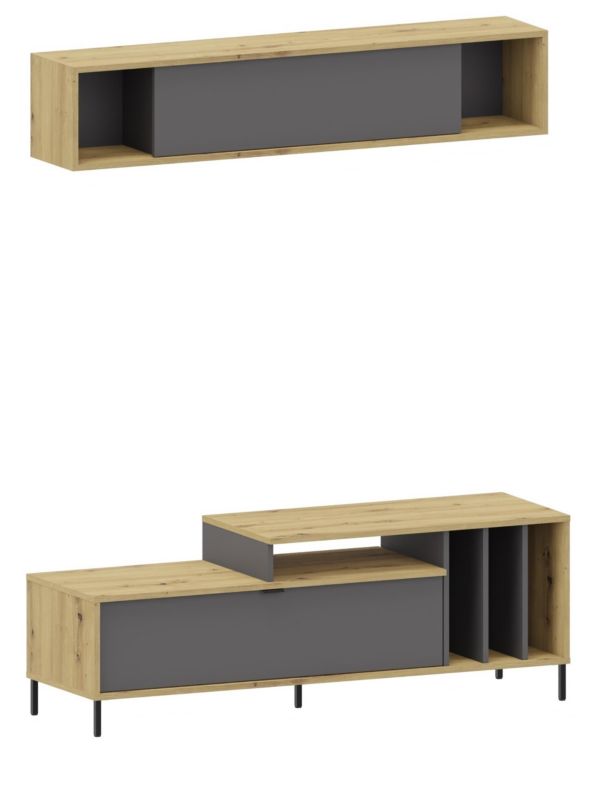 Meblościanka Matkam VINYL ufc dąb artisan-antracyt 1 szt.