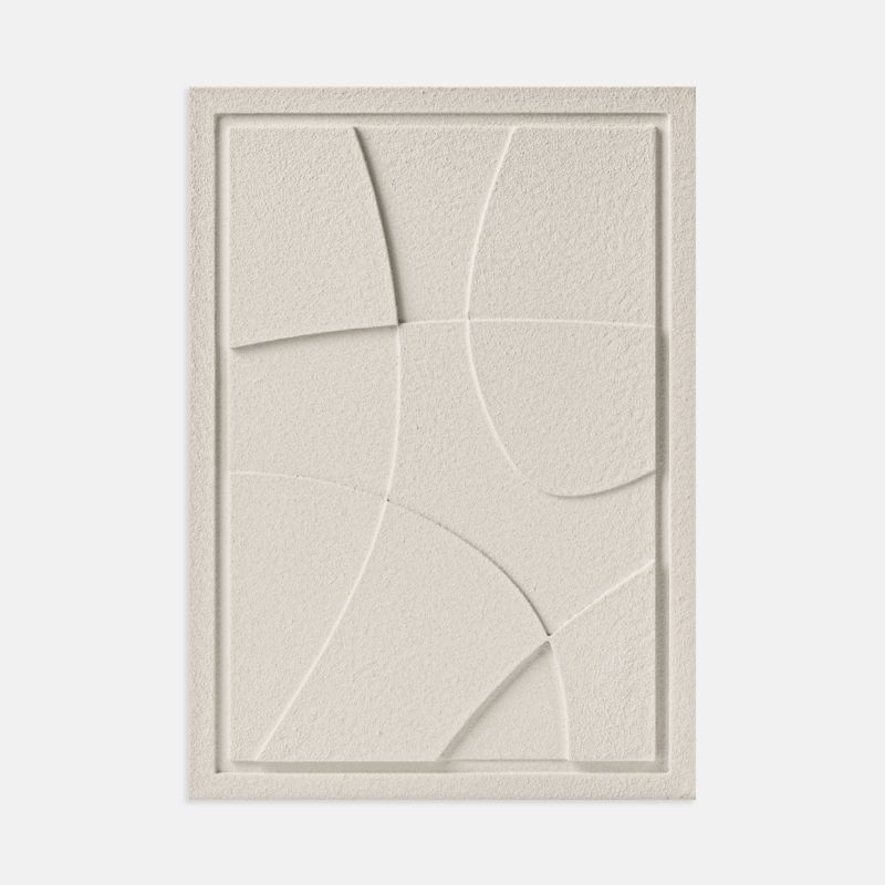 Wall Decor Murso by Cezar Abstact 1 350x500x18mm Natural Cream 1 szt.