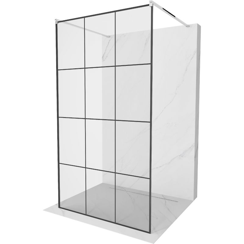 Ścianka prysznicowa Mexen Kioto czarny wzór 120x200 cm 800-120-002-01-77 1 szt.