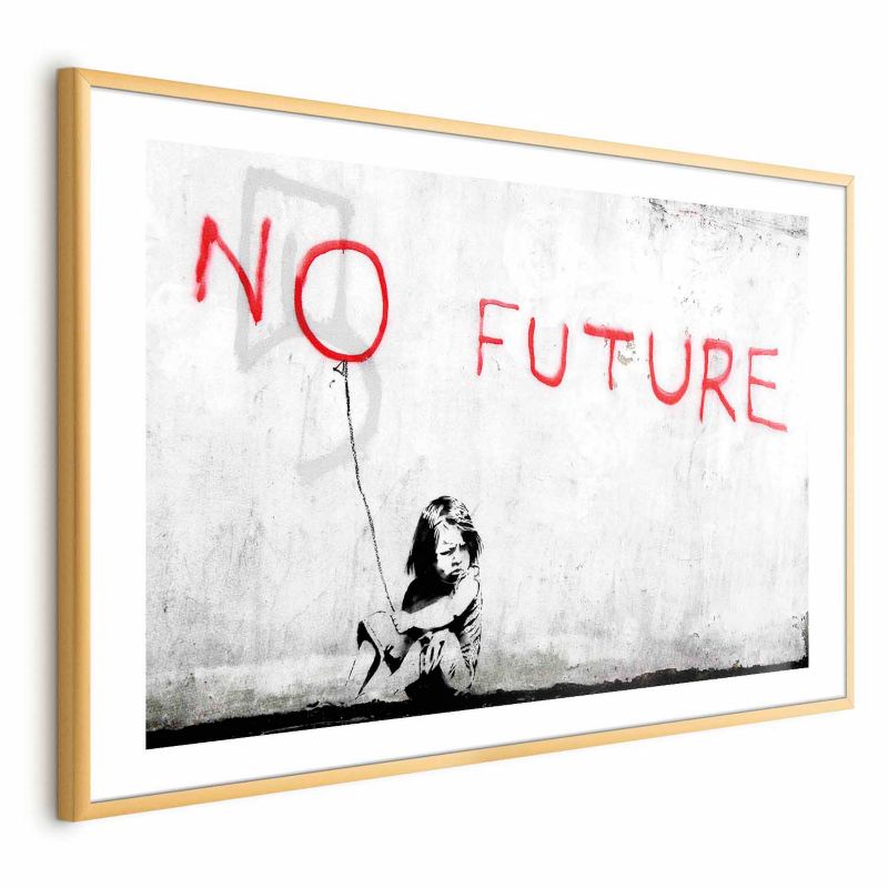 Plakat Artgeist bez przyszłości 30x21 cm z ramą złotą 1 szt