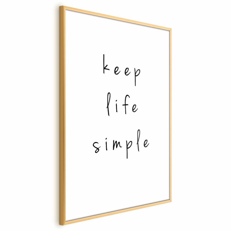 Plakat Artgeist Simple 21x30 cm z ramą złotą 1 szt