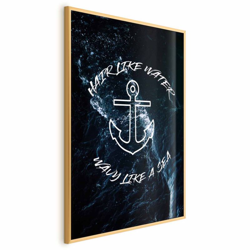 Plakat Artgeist Like Water 40x60 cm z ramą złotą 1 szt