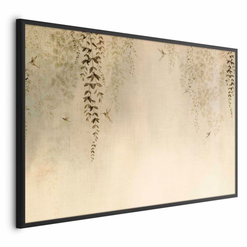 Plakat Artgeist Beżowe koliberki 90x60 cm z ramą czarną 1 szt