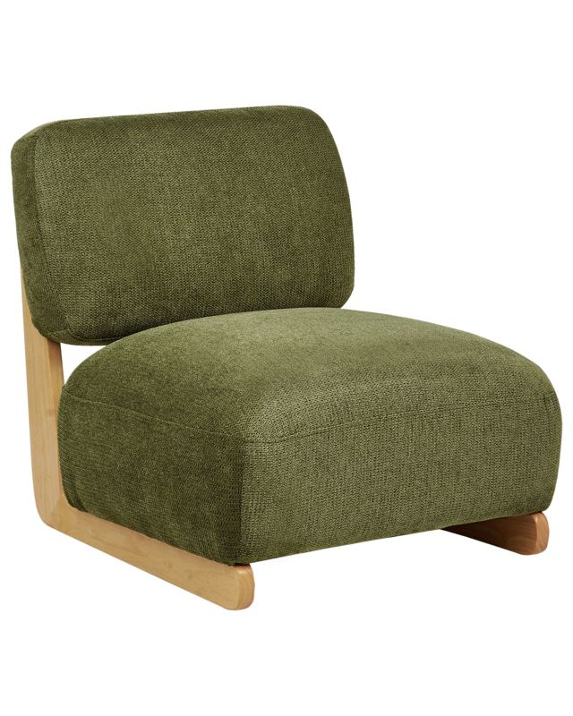 Fotel Retro Kokkola Tapicerowany Zielony 1 szt.